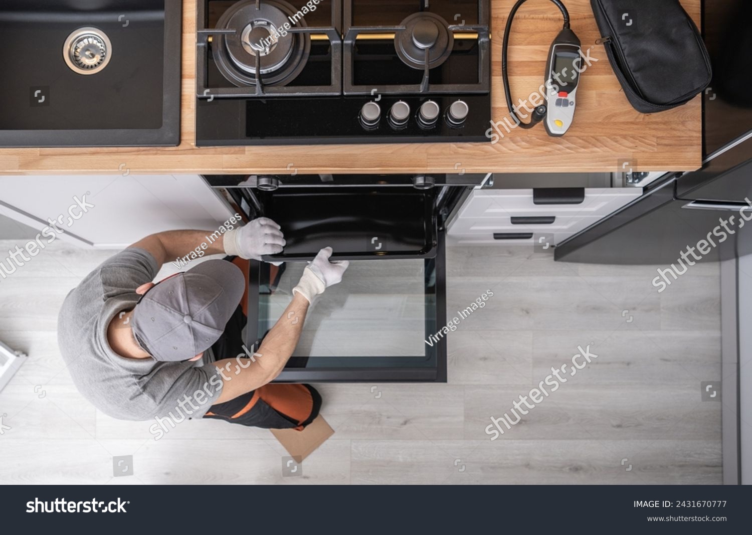 Modern kitchen appliances ready for professional installation